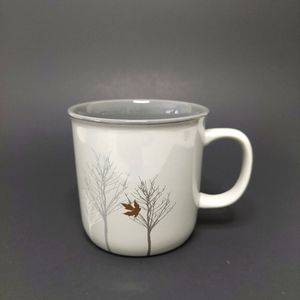 David's Tea Rustic Mug Canada Gold Maple Leaf Trees Grey Gray